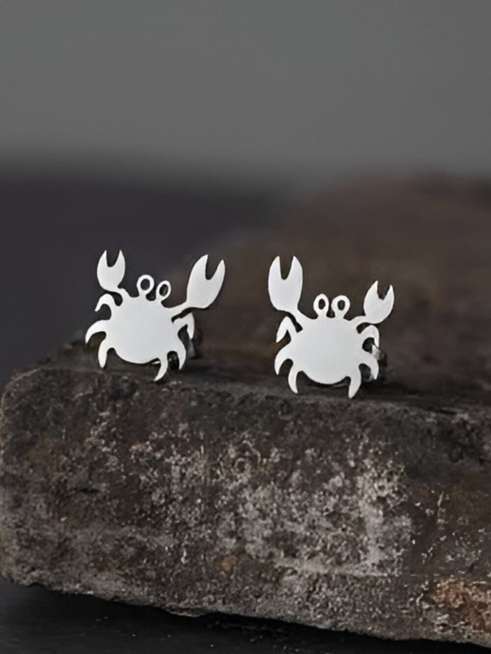 Silver Stud Earring Set of 3 Ocean Theme - Picture 5 of 5